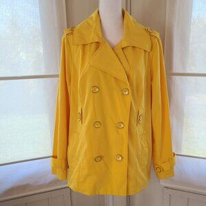 Bright School Bus Yellow London Fog Rain Coat Trench